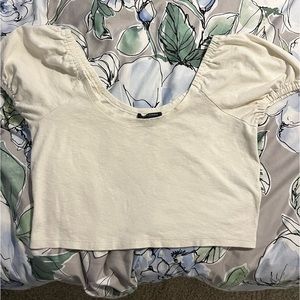 NWOT cream crop top